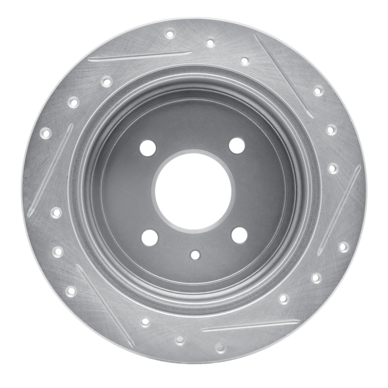 Chevrolet SPARK Brake Rotor (1) - Rear Left - R1 Concepts - Drilled & Slotted - Silver - `14-`16